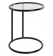 Beistelltisch 64535, 55cm (H), 45x45cm (BxT), rund, schwarz / schwarz
