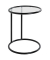 Beistelltisch 64535, 55cm (H), 45x45cm (BxT), rund, schwarz / schwarz