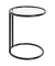 Beistelltisch 64535, 55cm (H), 45x45cm (BxT), rund, schwarz / schwarz