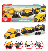 DICKIE MackVolvo Micro Builder Truck LKW mit Anhänger 203725005 Spielzeugautos