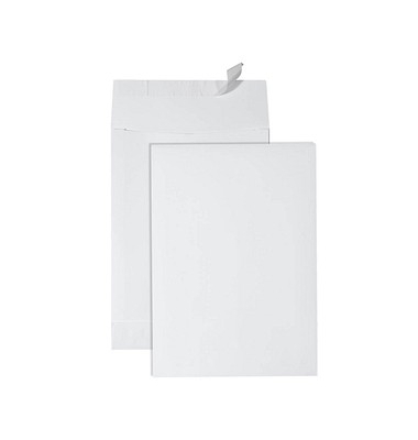 Faltentaschen 3722 PR KP, C4, ohne Fenster, 40mm-Falte, haftklebend, 130g, weiß