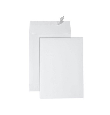 dundee Faltentaschen DIN C4 ohne Fenster weiß mit 4,0 cm Falte,