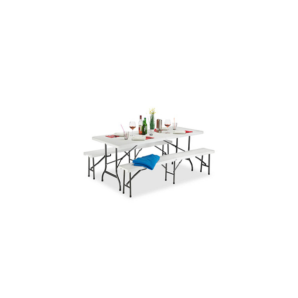 4052025228378 - relaxdays Bierzeltgarnitur schwarz Kunststoff Metall 3-teilig 4052025228378 - relaxdays Bierzeltgarnitur schwarz Kunststoff Metall 3-teilig