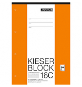 Arbeitsblock Kieserblock 16C DIN A4 rautiert Lineatur 23 Kieserblock