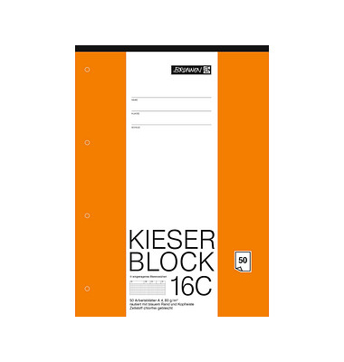 Arbeitsblock Kieserblock 16C DIN A4 rautiert Lineatur 23 Kieserblock