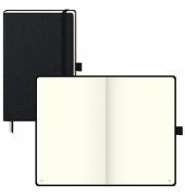 Notizbuch 105522605, KOMPAGNON, schwarz, A5, blanko, 80g, 96 Blatt / 192 Seiten, paginiert