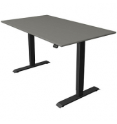 Sitz-Steh-Schreibtisch Move 1, elektrisch höhenverstellbar, 74-123cm (H), 140x80cm (BxT), rechteckig, graphit / anthrazit