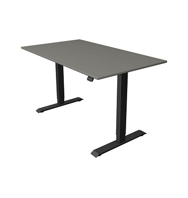 Sitz-Steh-Schreibtisch Move 1, elektrisch höhenverstellbar, 74-123cm (H), 140x80cm (BxT), rechteckig, graphit / anthrazit