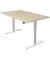 Sitz-Steh-Schreibtisch Move 1, elektrisch höhenverstellbar, 74-123cm (H), 140x80cm (BxT), rechteckig, ahorn / weiß
