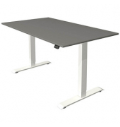 Sitz-Steh-Schreibtisch Move 1, elektrisch höhenverstellbar, 74-123cm (H), 140x80cm (BxT), rechteckig, graphit / weiß