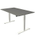 Sitz-Steh-Schreibtisch Move 1, elektrisch höhenverstellbar, 74-123cm (H), 140x80cm (BxT), rechteckig, graphit / weiß