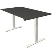 Sitz-Steh-Schreibtisch Move 1, elektrisch höhenverstellbar, 74-123cm (H), 140x80cm (BxT), rechteckig, anthrazit / weiß