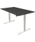 Sitz-Steh-Schreibtisch Move 1, elektrisch höhenverstellbar, 74-123cm (H), 140x80cm (BxT), rechteckig, anthrazit / weiß