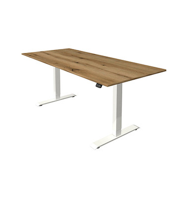 Sitz-Steh-Schreibtisch Move 1, elektrisch höhenverstellbar, 74-123cm (H), 180x80cm (BxT), rechteckig, anthrazit / weiß