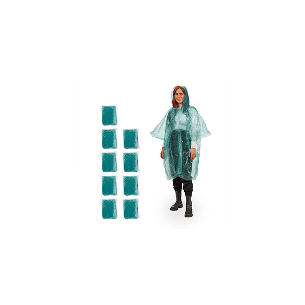 4052025877422 - unisex Einweg-Regenponcho grün Einheitsgröße 4052025877422 relaxdays 10 Stück 4052025877422 - unisex Einweg-Regenponcho grün Einheitsgröße 4052025877422 relaxdays 10 Stück