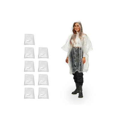 Regenponcho, transparent, Größe Einheitsgröße
