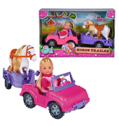 Jeep Pferdeanhänger mit Pony Evi LOVE Puppe