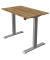 Sitz-Steh-Schreibtisch Move 1, elektrisch höhenverstellbar, 74-123cm (H), 100x60cm (BxT), rechteckig, eiche / silber