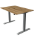 Sitz-Steh-Schreibtisch Move 1, elektrisch höhenverstellbar, 74-123cm (H), 120x80cm (BxT), rechteckig, eiche / silber
