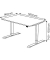 Sitz-Steh-Schreibtisch Move 1, elektrisch höhenverstellbar, 74-123cm (H), 120x80cm (BxT), rechteckig, eiche / silber