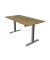 Sitz-Steh-Schreibtisch Move 1, elektrisch höhenverstellbar, 74-123cm (H), 160x80cm (BxT), rechteckig, eiche / silber