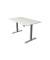 Sitz-Steh-Schreibtisch Move 1, elektrisch höhenverstellbar, 74-123cm (H), 140x80cm (BxT), rechteckig, weiß / silber
