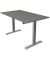 Sitz-Steh-Schreibtisch Move 1, elektrisch höhenverstellbar, 74-123cm (H), 140x80cm (BxT), rechteckig, graphit / silber