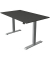Sitz-Steh-Schreibtisch Move 1, elektrisch höhenverstellbar, 74-123cm (H), 140x80cm (BxT), rechteckig, anthrazit / silber