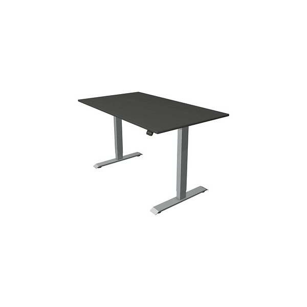 4044917444683 - Move 1 Elektrisch Höhenverstellbar Sitz-Stehschreibtisch Rechteckig Anthrazit T-Fuß 1400 (B) x 800 (T) x 1230 (H) mm Melamin Stahl