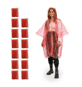Regenponcho, rot, Größe Einheitsgröße