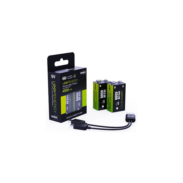 4713095608995 - 2 Akkus mit Ladegerät LoopEnergy PP3 9V E-Block 500 mAh 4713095608995 2 Stück 4713095608995 - 2 Akkus mit Ladegerät LoopEnergy PP3 9V E-Block 500 mAh 4713095608995 2 Stück