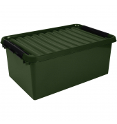Aufbewahrungsbox the q-line 79700017, außen 40x60x26cm, Polypropylen grün/schwarz