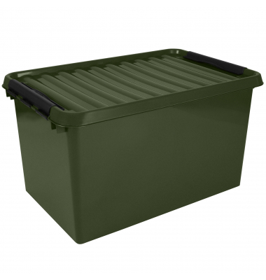 Aufbewahrungsbox the q-line 83500617, außen 40x60x34cm, Polypropylen grün/schwarz Aufbewahrungsbox the q-line 83500617, außen 40x60x34cm, Polypropylen grün/schwarz