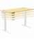 Schreibtisch LevadoT, elektrisch höhenverstellbar, 64-126cm (H), 140x80cm (BxT), rechteckig, ahorn / weiß