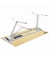 Schreibtisch LevadoT, elektrisch h&ouml;henverstellbar, 64-126cm (H), 140x80cm (BxT), rechteckig, ahorn / wei&szlig;
