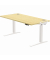 Schreibtisch LevadoT, elektrisch höhenverstellbar, 64-126cm (H), 140x80cm (BxT), rechteckig, ahorn / weiß