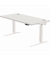 Schreibtisch LevadoT, elektrisch höhenverstellbar, 64-126cm (H), 140x80cm (BxT), rechteckig, grau / weiß