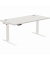 Schreibtisch LevadoT, elektrisch höhenverstellbar, 64-126cm (H), 140x80cm (BxT), rechteckig, grau / weiß