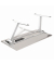 Schreibtisch LevadoT, elektrisch höhenverstellbar, 64-126cm (H), 140x80cm (BxT), rechteckig, grau / weiß
