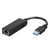 USB-Adapter DUB-1312/E, 0,21m, USB-A auf RJ-45, schwarz