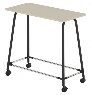 Stehtisch se:lab high desk agile 815021681 1,05cm (H), 120x60cm (BxT), rechteckig, lichtgrau / schwarz