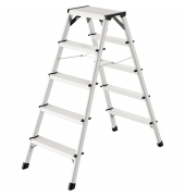 Stehleiter 8655-007 D60 StandardLine, 2x 5 Stufen, silber, Aluminium