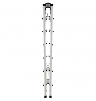 Stehleiter 8657-007 D60 StandardLine, 2x 7 Stufen, silber, Aluminium