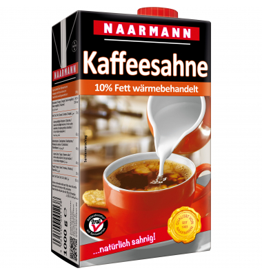 Kaffeesahne 1130, 10% Fett, 1 Liter, im Tetrapack