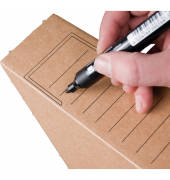 Archivbox 00069093, A4, braun, innen 32,8x11,5x23,9cm (TxBxH), Wellpappe