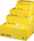 Versandkarton Mail-Box M 212 151 220 gelb, bis DIN A4+, innen 331x241x104mm, Karton