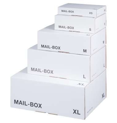 Versandkarton MAIL-BOX 00069075 wei&szlig;, innen 39,5x14,1x24,8cm (BxHxT), Karton