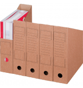 Archivbox 00069090, A4, braun, innen 31,5x7,5x26cm (TxBxH), Wellpappe