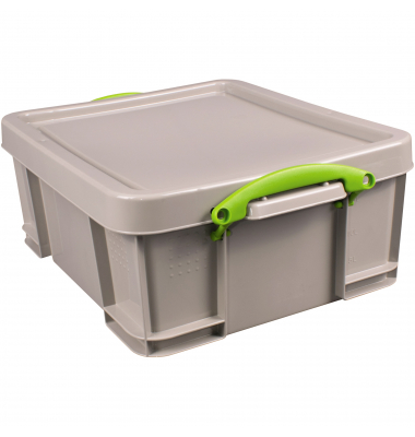 Aufbewahrungsbox Recycling 18RDG, 18 Liter mit Deckel, für CDs/DVDs, außen 480x390x200mm, Polypropylen, 100 % recycelt taubengra Aufbewahrungsbox Recycling 18RDG, 18 Liter mit Deckel, für CDs/DVDs, außen 480x390x200mm, Polypropylen, 100 % recycelt taubengra