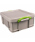 Aufbewahrungsbox Recycling 18RDG, 18 Liter mit Deckel, für CDs/DVDs, außen 480x390x200mm, Polypropylen, 100 % recycelt taubengra